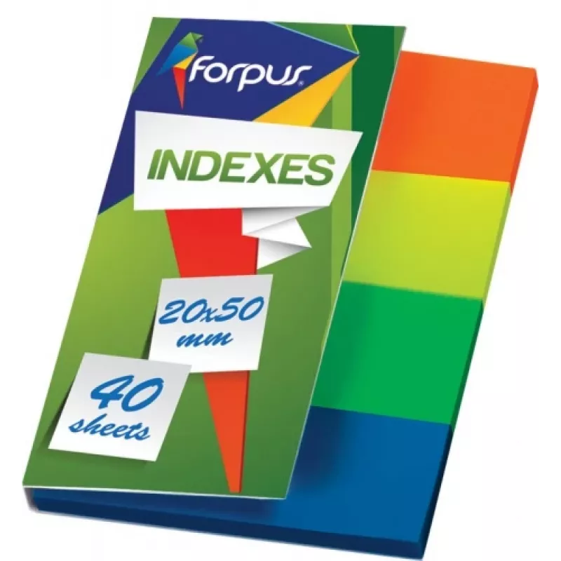 Index Forpus, 20x50mm, Assorti, Plastmasiniai (4x40) 0718-102