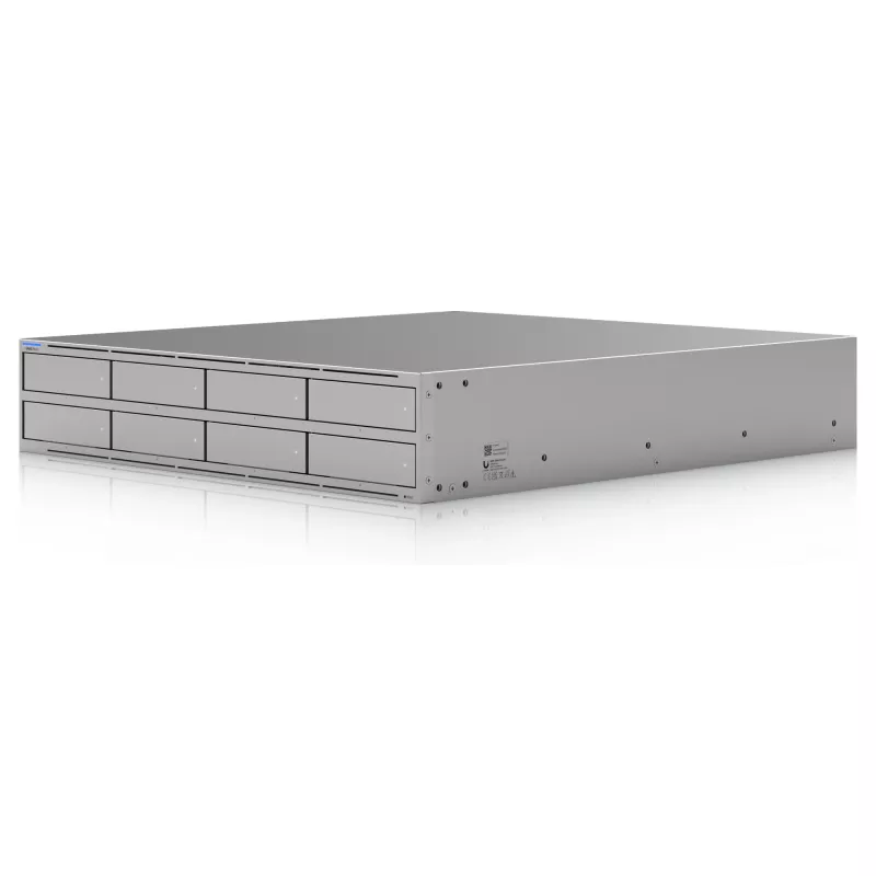 Ubiquiti UniFi UNAS Pro 8 Tinklo saugykla, 2HE, stelažinis, 10 Gbps, 8x HDD / 2x M.2 lizdai, UniFi integracija (UNAS-PRO-8)