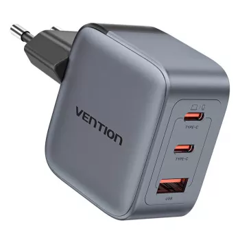 Vention GaN Charger FEXH0-EU 70W – 2x USB-C + 1x USB-A, PD 70W, 100–240V