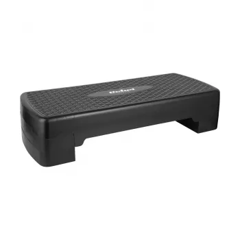 Fitness laiptelis Rebel Active 2 lygių, polipropilenas, neslystanti danga, 680×280 mm, pagalbinis aukščio reguliavimas