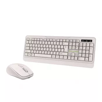 Belaidis klaviatūros ir pelės rinkinys Tellur TLL491171 su nano USB imtuvu, kreminės spalvos