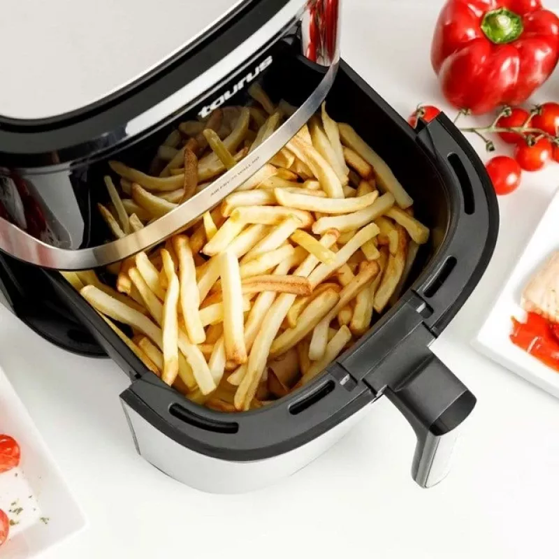 Oro gruzdintuvė Taurus Air Fry 7S 1600 W 6,5 L, nerūdijantis plienas, 8 programos, 80–200 °C, jutiklinis valdymas