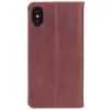Krusell Sunne 4 Card FolioWallet dėklas iPhone XS Max, raudona, natūrali oda