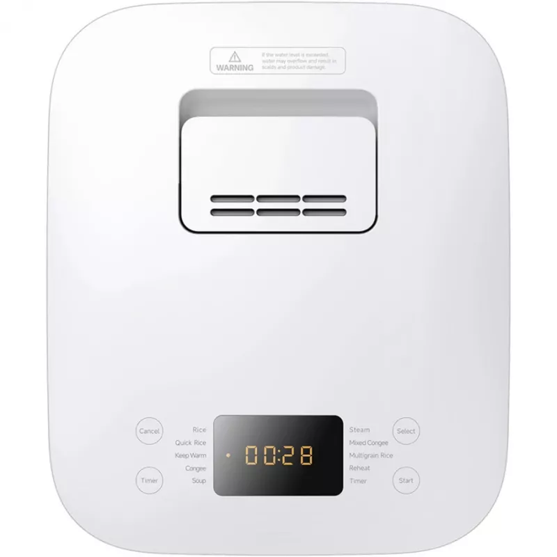 Kelių funkcijų ryžių virimo aparatas Xiaomi 3L 710W Baltas – aliumininis vidinis puodas, kompaktiškas