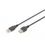 Digitus ASSMANN Basic USB ilginamasis kabelis, USB A (M) - USB A (M), 3 m, USB 2.0, juodas (AK-300200-030-S)