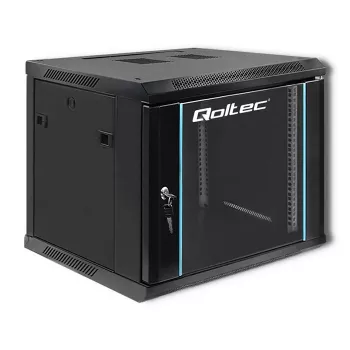 Tinklo stovas QOLTEC 9U modelis 54466 — atviras rėmas 9U serverio/įrangos montavimo spinta