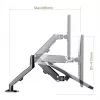 Maclean MC-860N Monitor Mount su dujine spyruokle, 13-27 colių, 8 kg, juoda