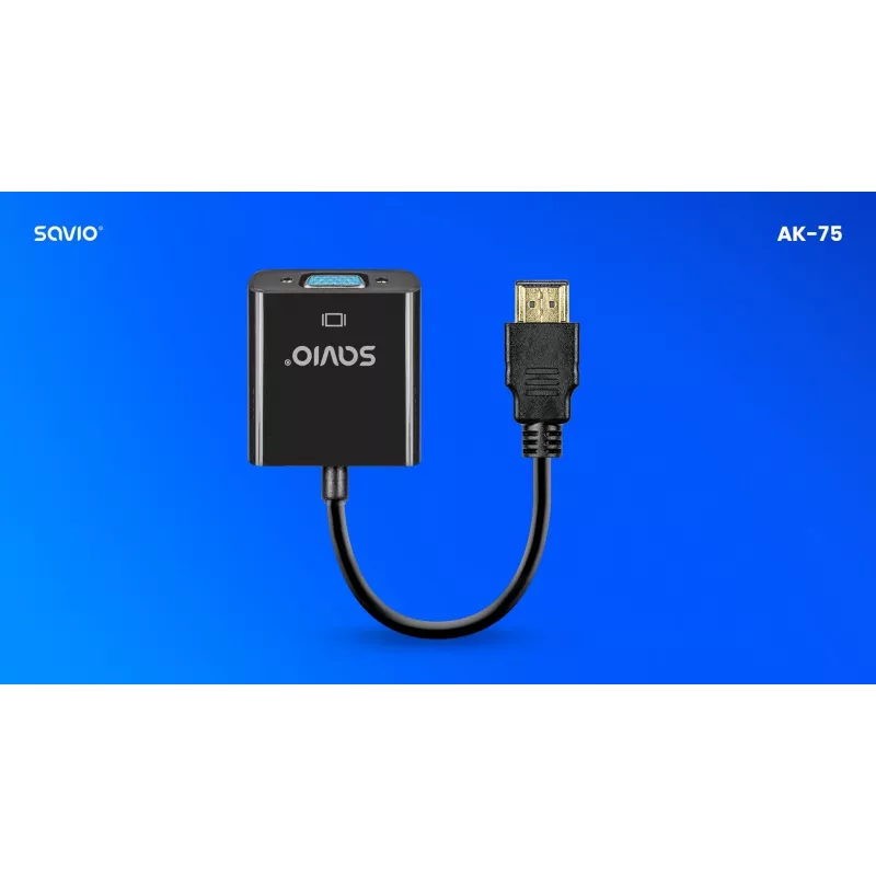 Savio adapteris HDMI-VGA AK-75