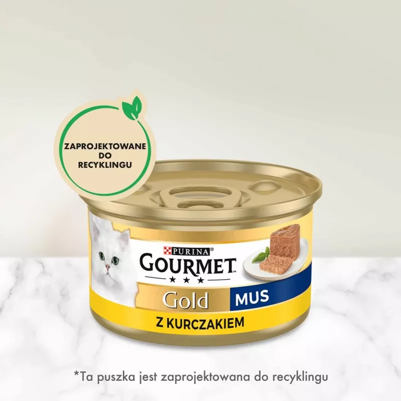 Purina Nestle Gourmet Gold - lašiša ir vištiena - šlapias ėdalas katėms - 85 g