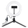 Tripod stovas su 20 cm LED žiedu Puluz PKT3073B vlogams