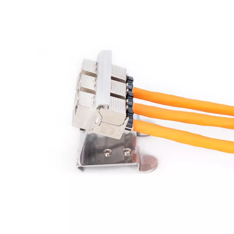 Adapteris Digitus AN-25183 3x Keystone moduliui, nerūdijantis plienas, DIN bėgelis