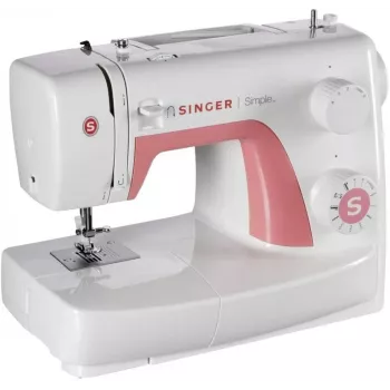 SINGER automatinė siuvimo mašina SIMPLE 3210 – elektrinė, 68 siūlių, 4 žingsnių sagos skylutė, laisva rankovė, 5,5 kg