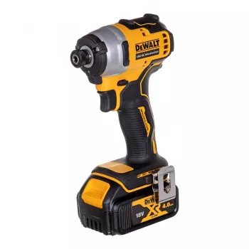 Belaidžių elektrinių įrankių rinkinys DeWalt DCK2062M2T — 18V, gręžtuvas DCD709 + smūginis suktuvas DCF809 1/4 colio, 2×4,0Ah akumuliatoriai, dėklas TSTAK II