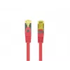 Tinklo kabelis Lanberg PATCHCORD KAT.6A S/FTP LSZH CU 1M Raudonas