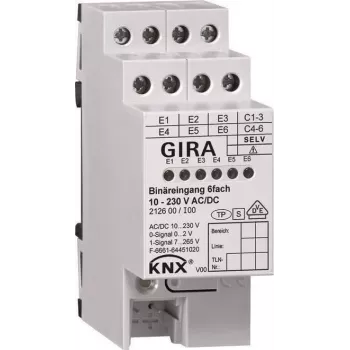 6-jungčių dvejetainis įėjimas KNX 10-230V AC/DC 212600 (212600)