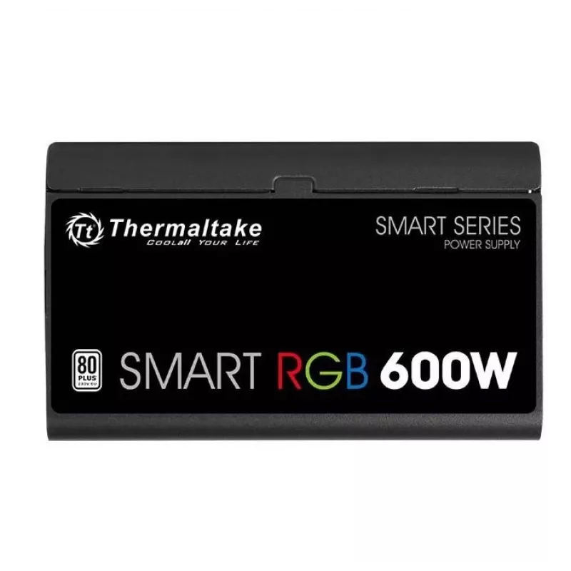 Termaltake SMART RGB PS-SPR-0600NHSAWE-1 - Maitinimo blokas (vidinis) - ATX12V 2.3 - 80 PLUS - AC 230 V - 600 W - aktyvus PFC - Juoda