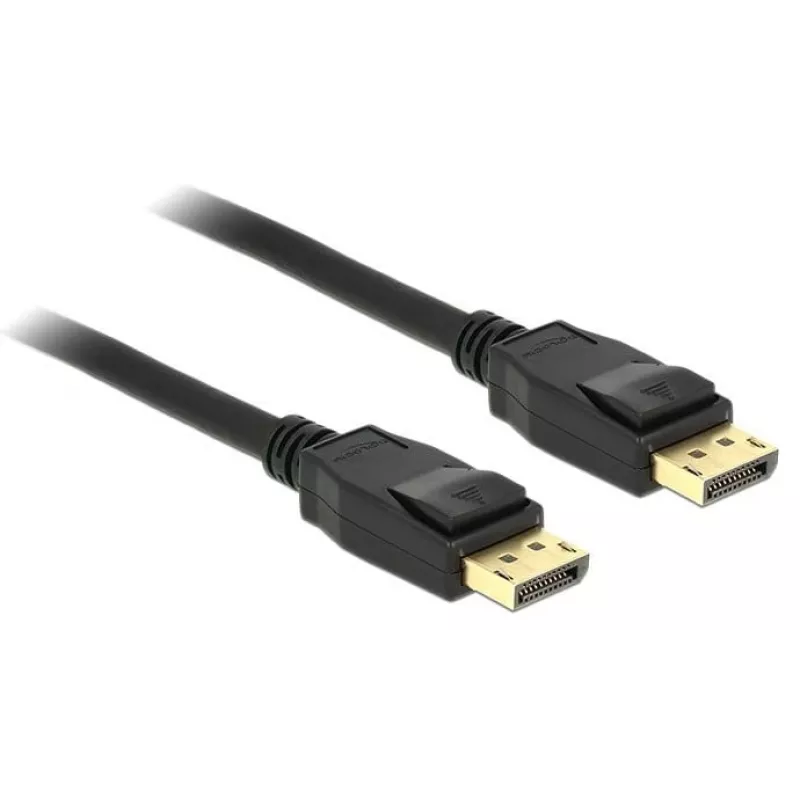 Delock DisplayPort kabelis, DisplayPort (M) į DisplayPort (M), 3 m, su užraktu, juodas
