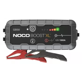 Užvedimo starteris NOCO GB50 1500 A ličio jonų, 35 Wh, IP65, benzinas iki 7 L / dyzelinas iki 4,5 L, įmontuotas žibintuvėlis, USB 5V/2,1A