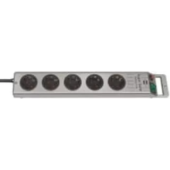 Brennenstuhl 1153340115 Super-Solid Line 5-šakė Power Strip 2,5 m H05VV-F 3G1,5, sidabrinė