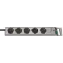 Brennenstuhl 1153340115 Super-Solid Line 5-šakė Power Strip 2,5 m H05VV-F 3G1,5, sidabrinė