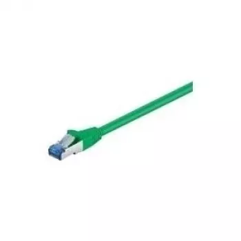 Wentronic Goobay CAT 6a jungiamasis kabelis, S/FTP (PiMF), žalias, 0,5 m - LSZH halogenų neturintis, varinis (93660)