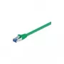Wentronic Goobay CAT 6a jungiamasis kabelis, S/FTP (PiMF), žalias, 0,5 m - LSZH halogenų neturintis, varinis (93660)
