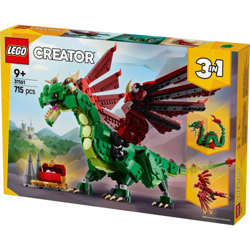 LEGO Creator 3 viename 31161 Viduramžių drakonas
