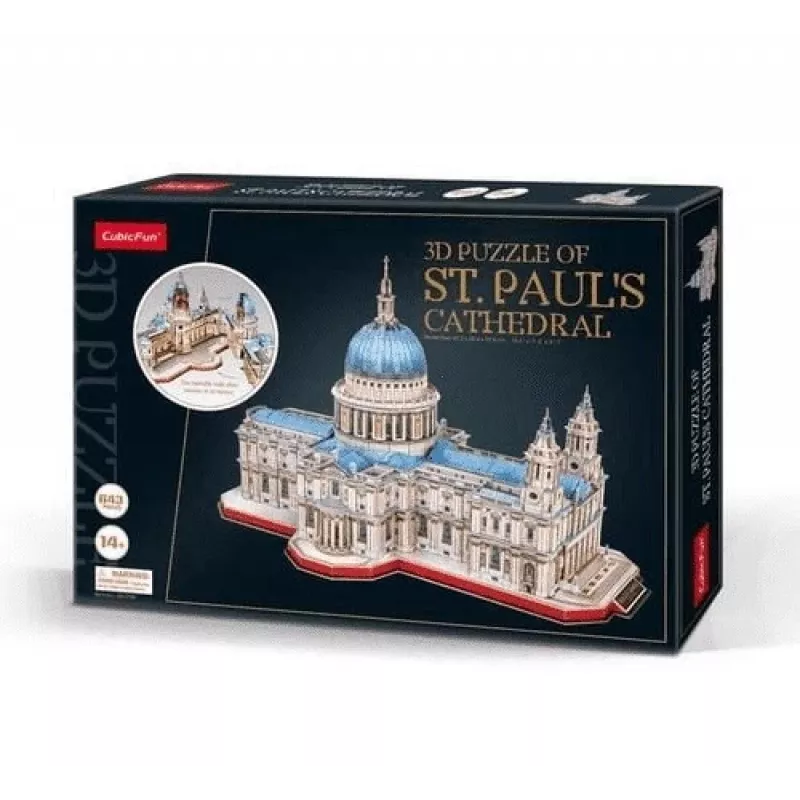3D dėlionė Cubicfun Šv. Pauliaus katedros modelis 306-20270 – architektūrinis replikos rinkinys