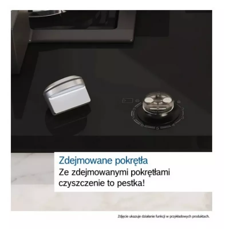 Įmontuojama dujinė kaitlentė Bosch PPP6A2I40, 4 zonos, ketiniai groteliai, juoda, 590×520×54 mm, sukamieji jungikliai