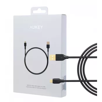 AUKEY CB-MD1 Black greitasis laidas Quick Charge micro USB-USB | 1m | 5A | 480 Mbps