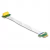 DeLOCK Riser Card PCI Express x1 vyriška jungtis į x1 lizdą 90° kampu su FPC laidu 15 cm
