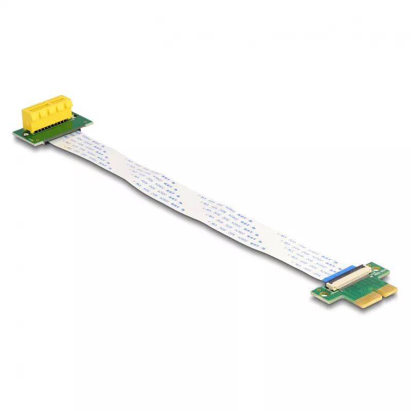 DeLOCK Riser Card PCI Express x1 vyriška jungtis į x1 lizdą 90° kampu su FPC laidu 15 cm