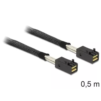 Delock vidinis SAS kabelis - SAS 6Gbit/s - 4x Mini SAS HD (SFF-8643) į 4x Mini SAS HD (SFF-8643) - 50 cm - P/N: 62703, 62704