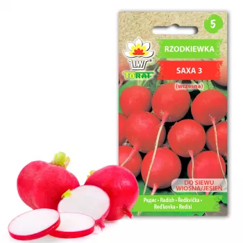 Sėklos ridikėlių Saxa 3, 10g daržovių sėklų pakelis