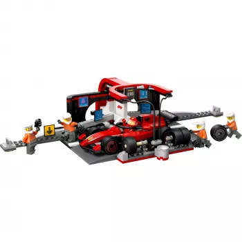 LEGO City F1 Pit Stop 60443 – Ferrari F1 automobilis, 322 dalys, 5 minifigūrėlės, 6+