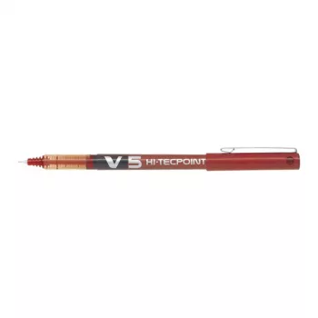 Pilot V5 HiTec Red 0.5 mm rašikliai raudona spalva 12 vnt.
