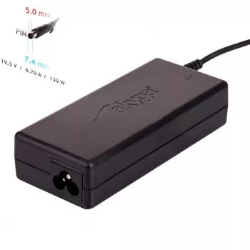 Maitinimo adapteris Akyga AK-ND-57 nešiojamiesiems kompiuteriams 19,5 V 130 W 6,7 A, įėjimas 100–250 V, vidaus naudojimui, juodas