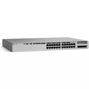 Cisco Catalyst 9200L Series 24 prievadų valdomas jungiklis (24x 1G Base-T, 4x SFP) su 1x 125W maitinimo bloku Network Essentials