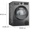Bosch WQG245DXSN Šilumos siurblio džiovintuvas 9 kg