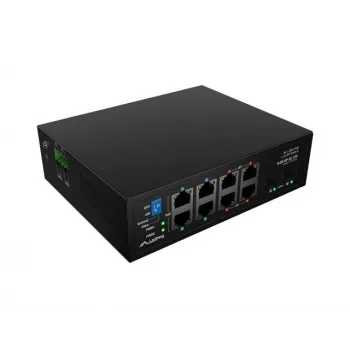 LANBERG ILGE-8P-2S-120 pramoninis PoE jungiklis 8xGigabit 4xBT 4xAT 2xSFP DIN bėgis