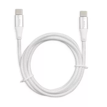 USB-C laidas IBOX IKUTC1W 1 m, USB 2.0, 3 A, baltas, tekstilinis pynimas