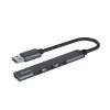 USB šakotuvas SAVIO AK-70, 7 prievadų USB 3.0, 4 naudojami prievadai, USB Type-A šeimininko jungtis, 5 Gbit/s perdavimo greitis, garantija 2 metai