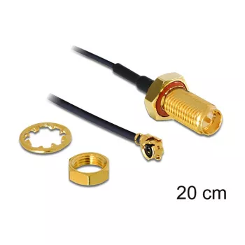 Koaksialinis kabelis DeLOCK 88746 0,2 m Juoda