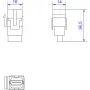 HDMI Keystone Jack Bachmann 918.0411 — HDMI 2.0 modulis keystone sieninėms plokštėms ir pataisų skydams