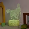 Stalinė LED lempa MANTA SNL117RGB RGB 3D dinozaurų šviesos dekoracija