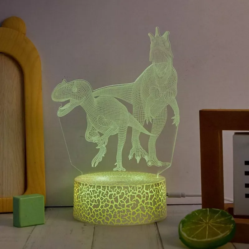 Stalinė LED lempa MANTA SNL117RGB RGB 3D dinozaurų šviesos dekoracija
