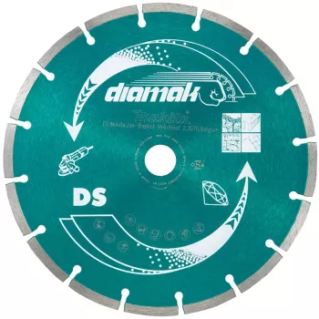 Pjovimo diskas deimantinis Makita Diamak betonui, marmurui, šiferiui, minkštai plytai, cemento blokui 115 mm (D-61123)