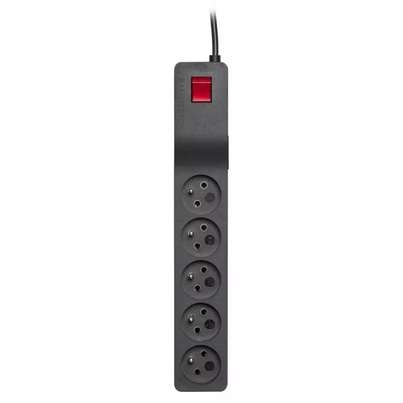 LESTAR ZX 510 G-A K.:CZ 5,0M apsauginis filtras nuo viršįtampių, juodas, 5 kištukiniai lizdai, 230 V, 5 m
