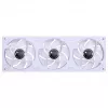360 mm ARGB PWM radiatoriaus ventiliatorių rinkinys Jonsbo ZB-360 baltas — 3x120 mm PWM ARGB ventiliatoriai skysčio aušinimo radiatoriams