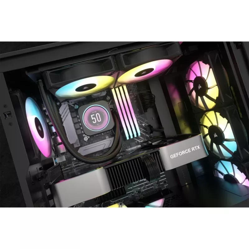Corsair CW-9060074-WW procesoriaus aušinimo sistema – viskas viename skysčio aušintuvas 12 cm juodas 1 vnt.